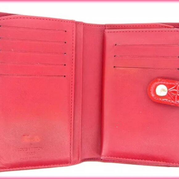 Louis Vuitton Wallet Purse Coin purse Vernis Red Woman Authentic - Picture 6 of 11